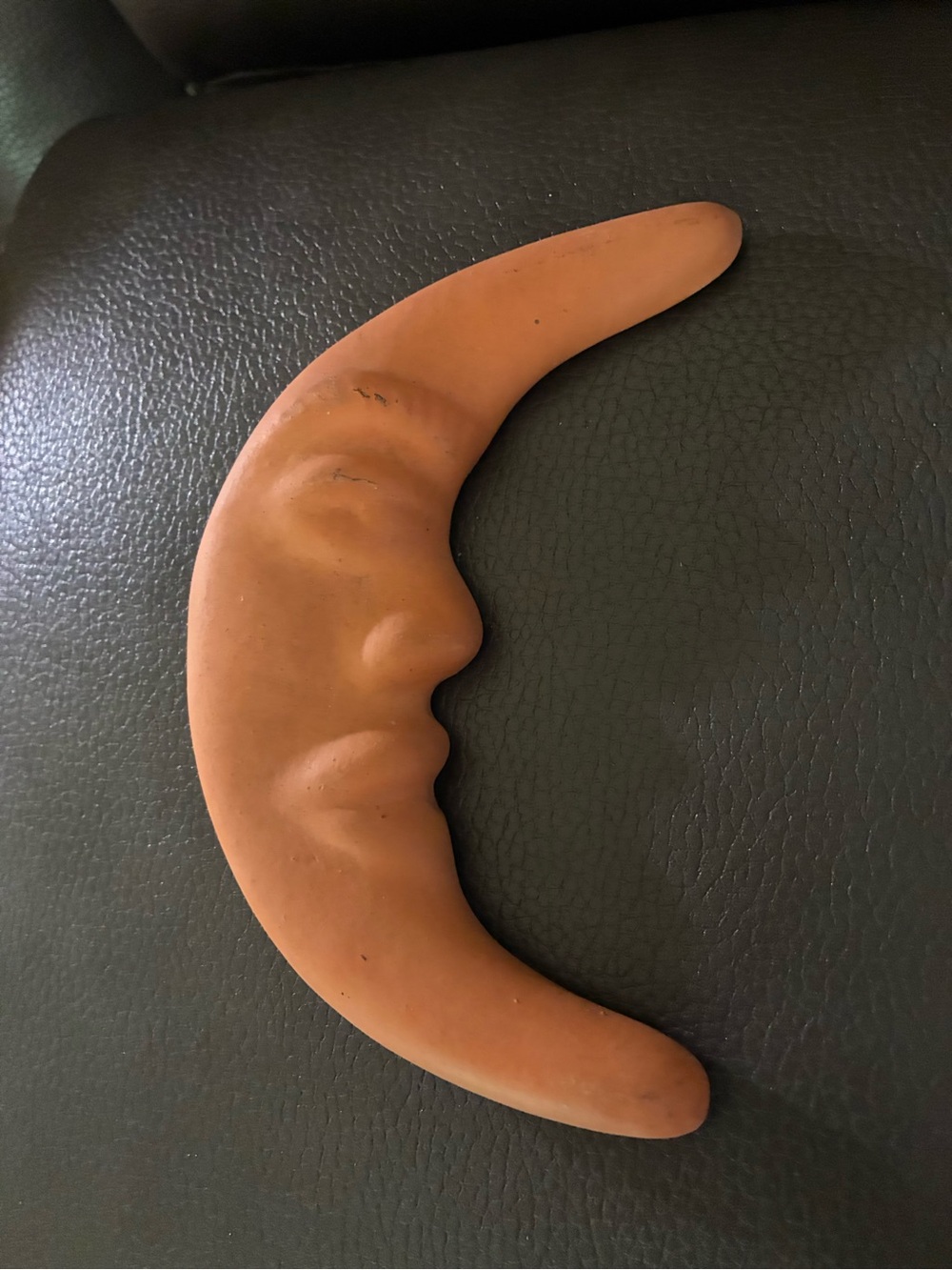 Handcrafted Terracotta Crescent Moon Wall Hanging Sculpture